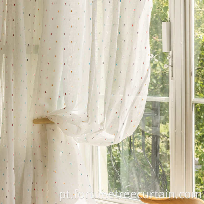 Embroidered Sheer Fabric Curtain